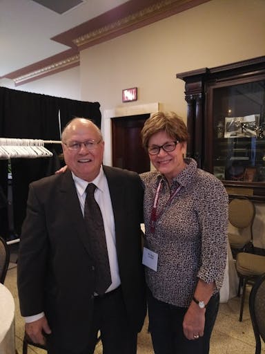 Ron Schlegel and Mona at McMaster Event